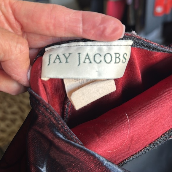 VTG Jay Jacob’s Velvet Maxi Dress Womens M Wine Grunge Dark Romantic Y2K fairy - Picture 7 of 7